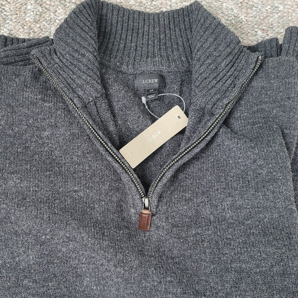 J Crew Lambswool Sweater NWT Size LT Office Preppy Neutral